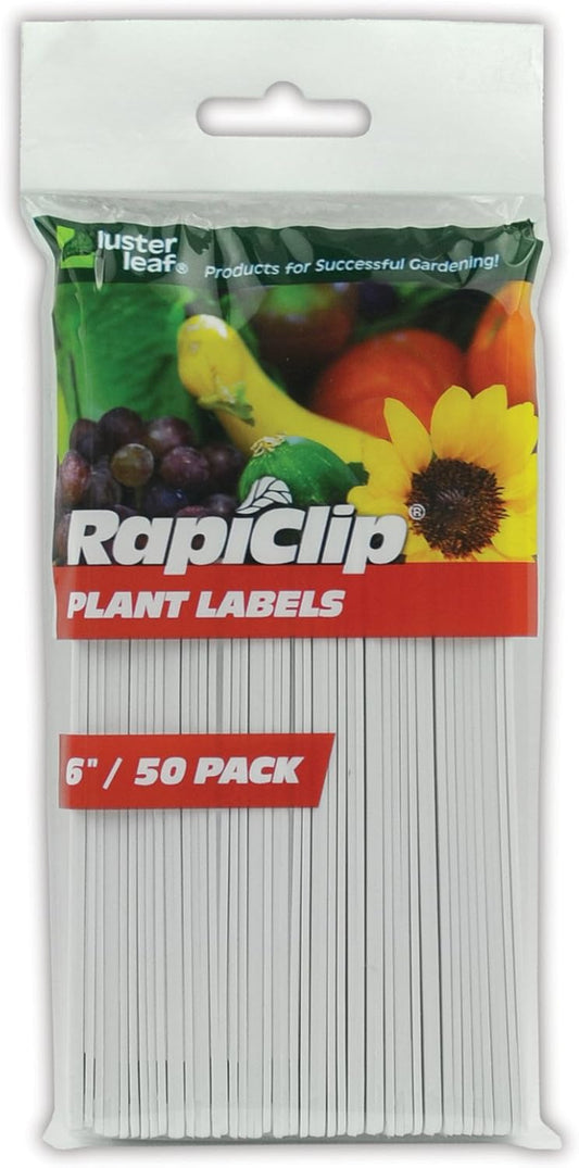 Luster Leaf Garden Plant Labels, 6-Inch (White-50 Packs)