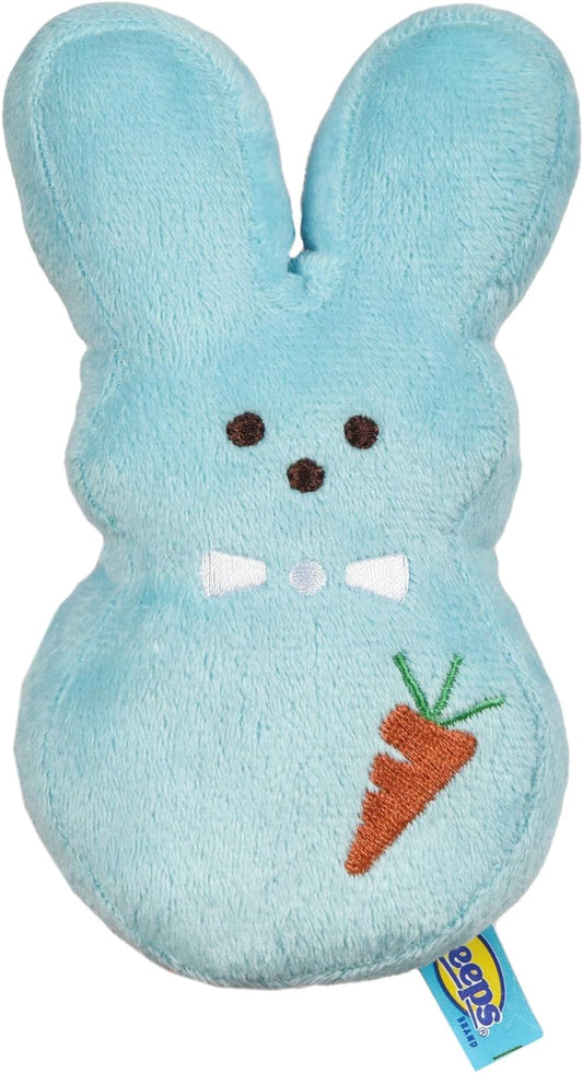 Peeps for Pets Bunny 6 Inch Blue Dress-Up Carrot Bunny Plush Dog Toy