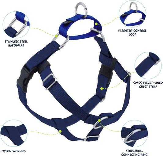 2 Hounds Design Freedom No Pull Dog Harness X-Large Navy