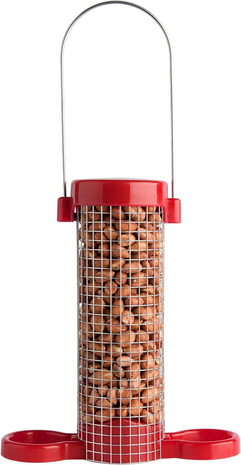 Jacobi Jayne Small Red Get Set Go! Peanut Bird Feeders