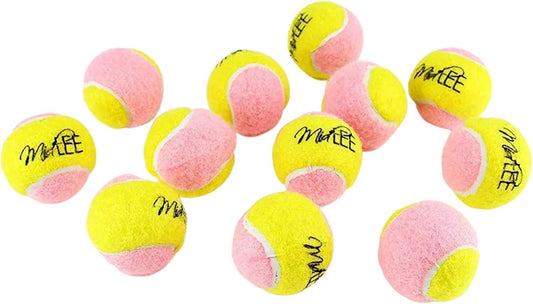 Midlee 2" Dog Tennis Balls Yellow/Pink - 12 Pack