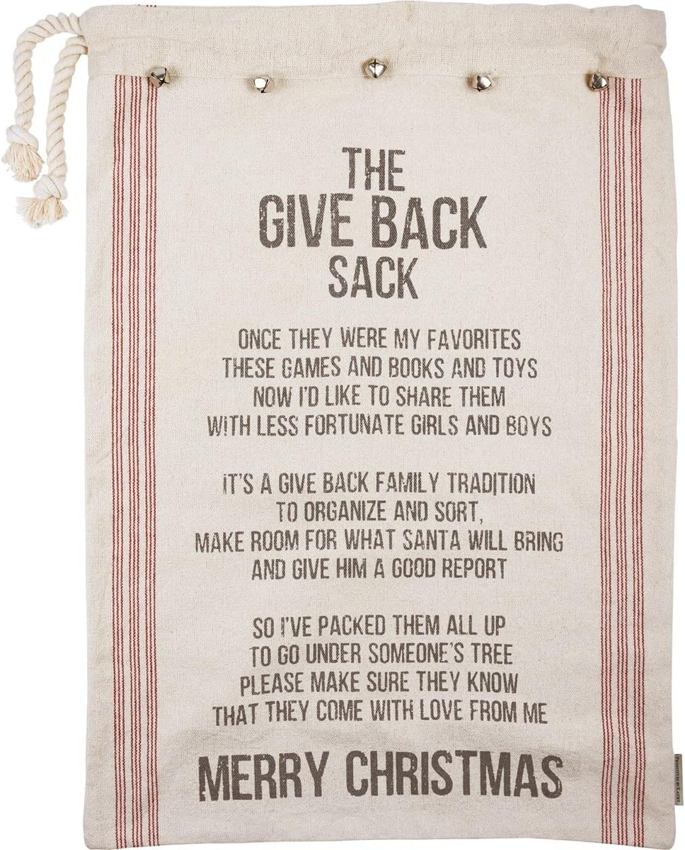 Primitives by Kathy The Give Back Sack Merry Christmas Santa Sack