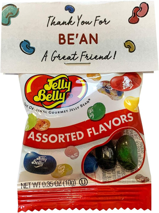 Midlee Thank You for BE'AN my Friend Jelly Bean Valentine Party Favors- Set of 24