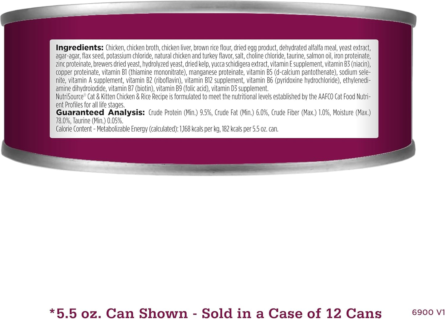 NutriSource Chicken and Rice Canned Cat Food - 5.5 oz (Pack of 12)