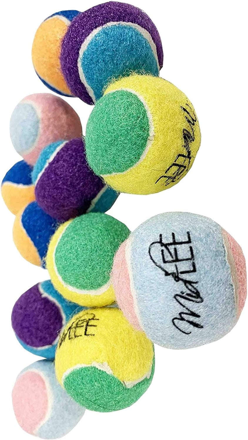 Midlee 2" Dog Tennis Balls - Solid Assorted- Squeaker- 12 Pack