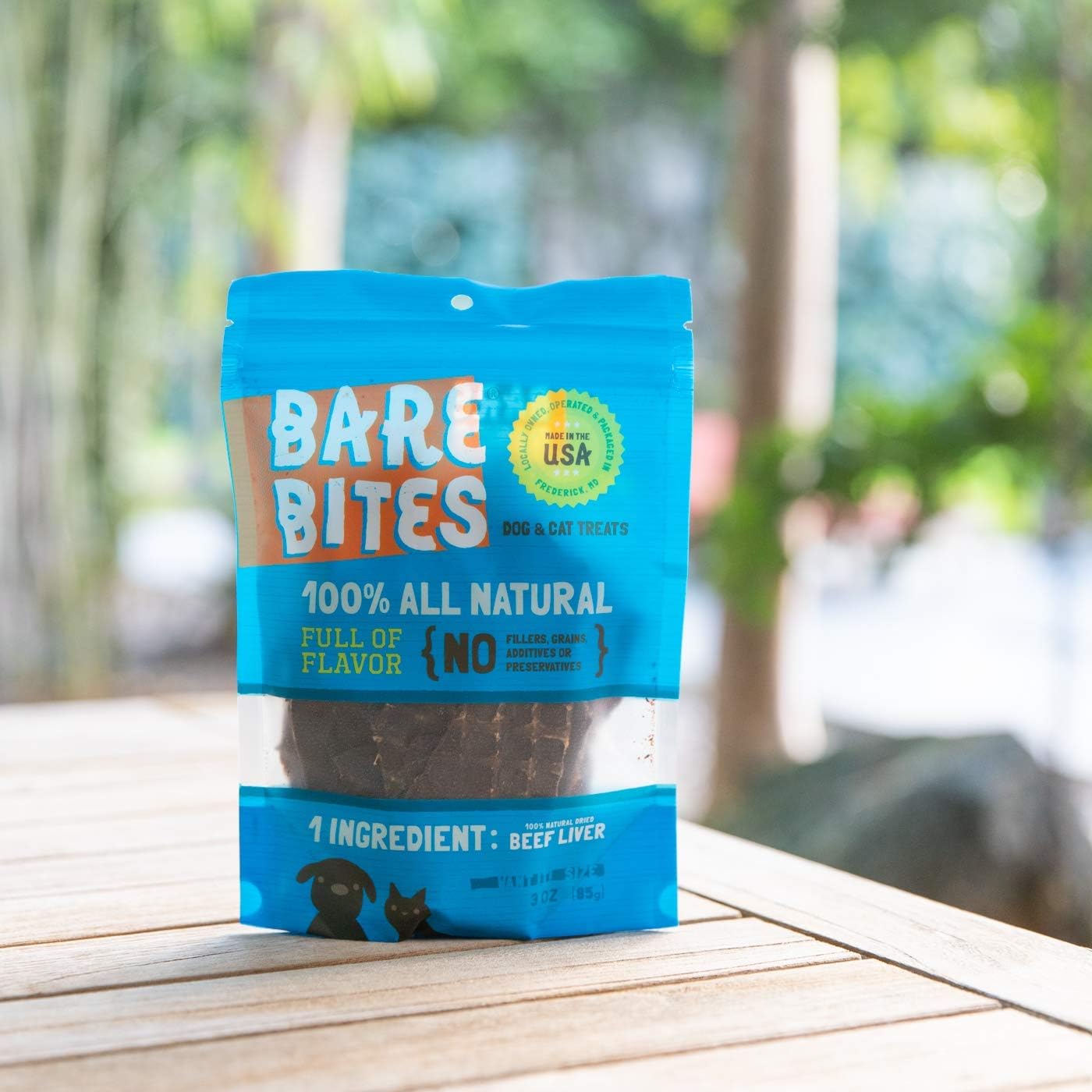 Bare Bites - 100% All Natural Dehydrated Beef Liver Dog and Cat Treats