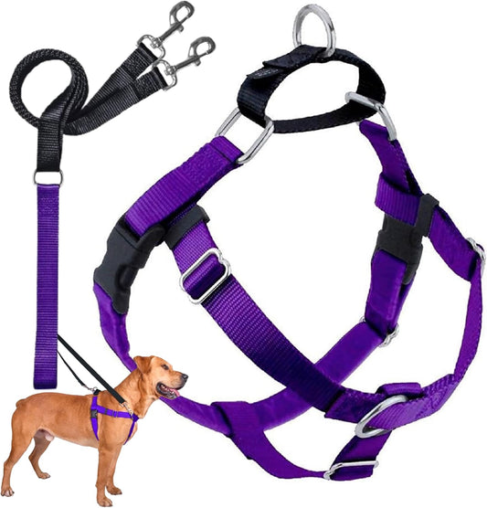 2 Hounds Design Freedom No-Pull Dog Harness Training Package, Small, Purple
