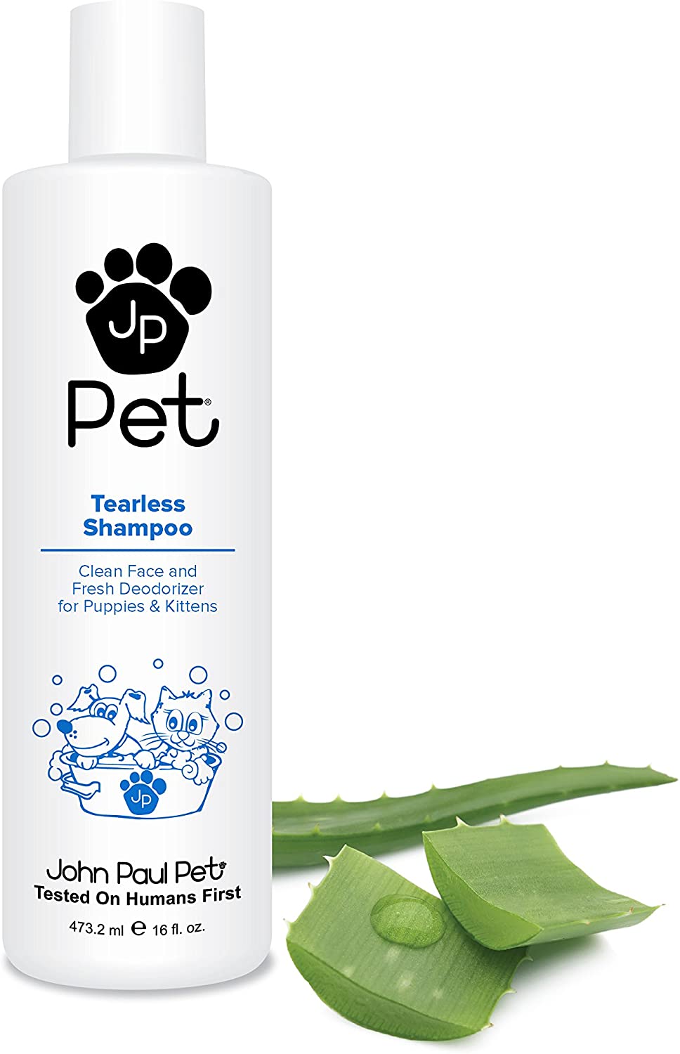 John Paul Pet Tearless Odor Absorbing Shampoo, Clean and Fresh Low PH Formula for Puppies, Dogs, Kittens and Cats