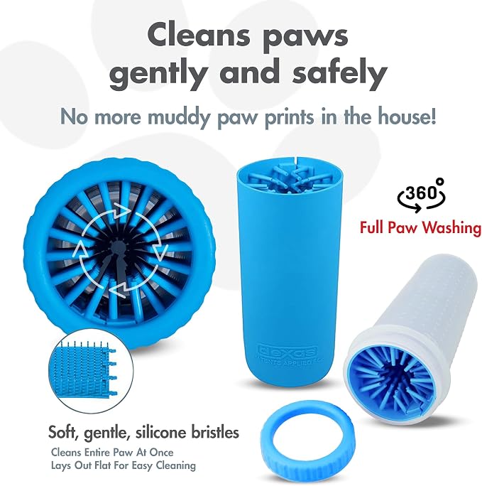 Dexas MudBuster Large Portable Pro Blue Paw Cleaner for Dogs - Large Blue