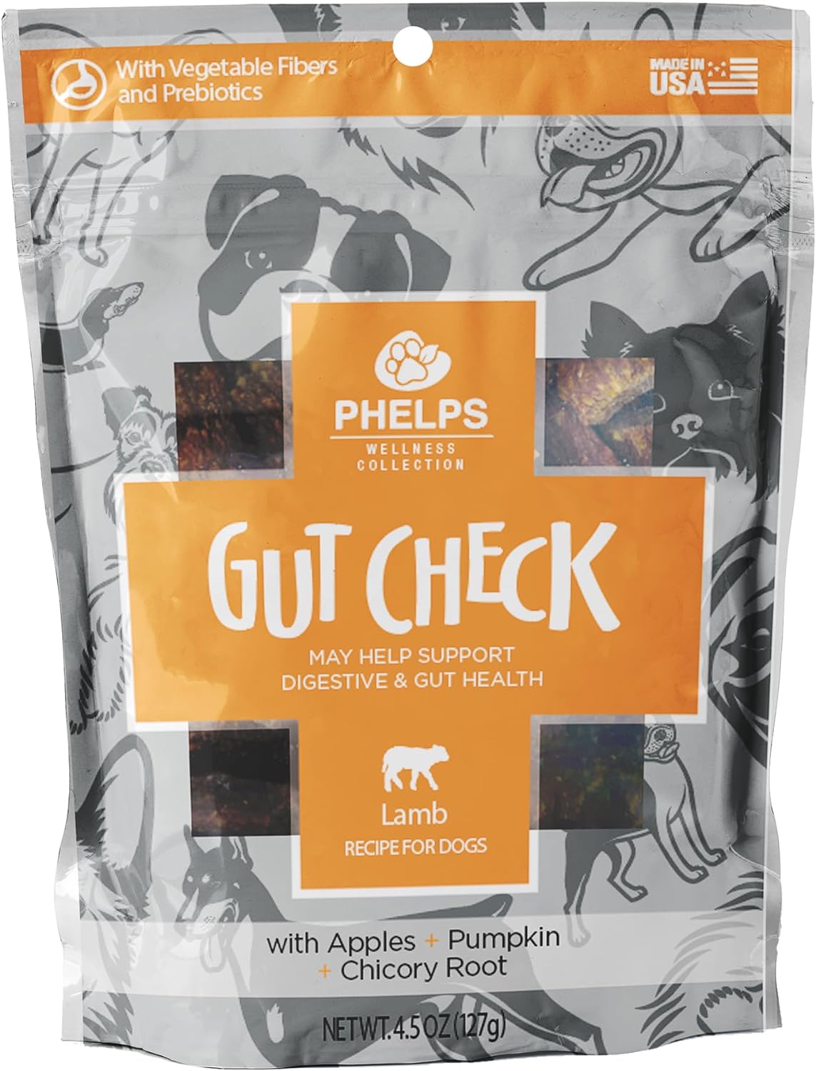 Phelps Pet Products Gut Check Digestive Health Treats for Dogs