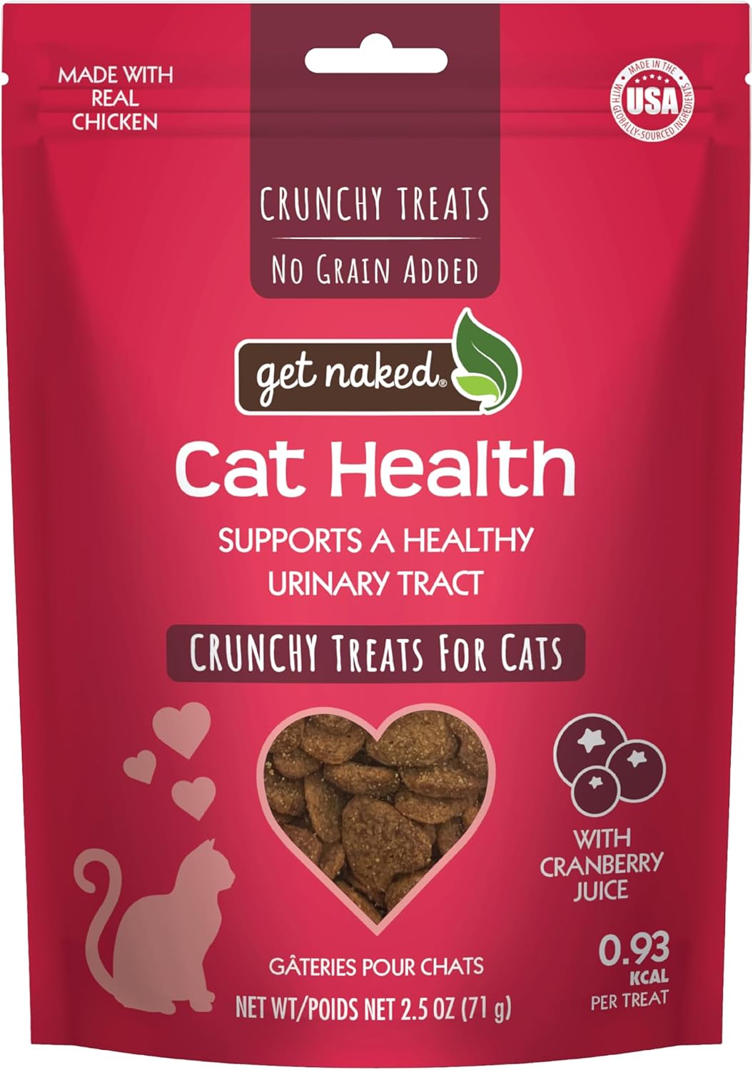 N-BONE Get Naked Cat Health with Cranberry Juice Crunchy Treats 2.5oz