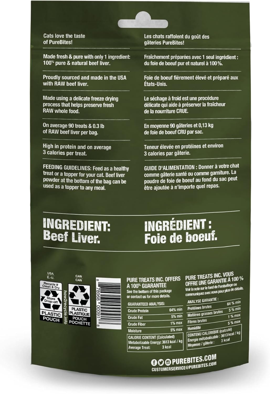 PureBites Freeze Dried Beef Liver for Cat Treats - 1.55oz