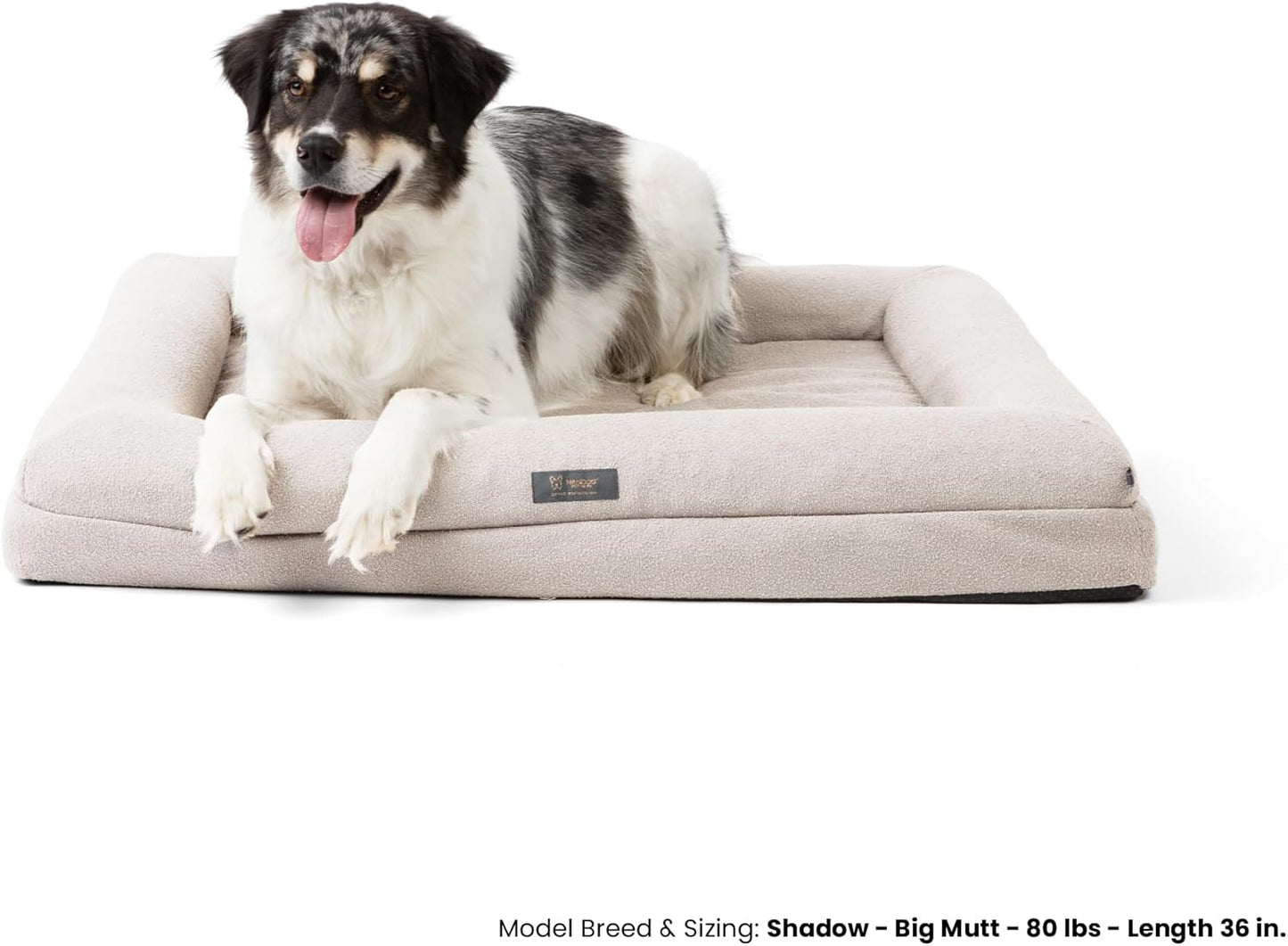 Nandog Pet Gear Memory Foam Orthopedic Ivory Dog Bed - Large