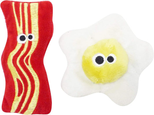 Mad Cat Brunch Buddies Catnip & Silvervine Plush Cat Toy 2 pack