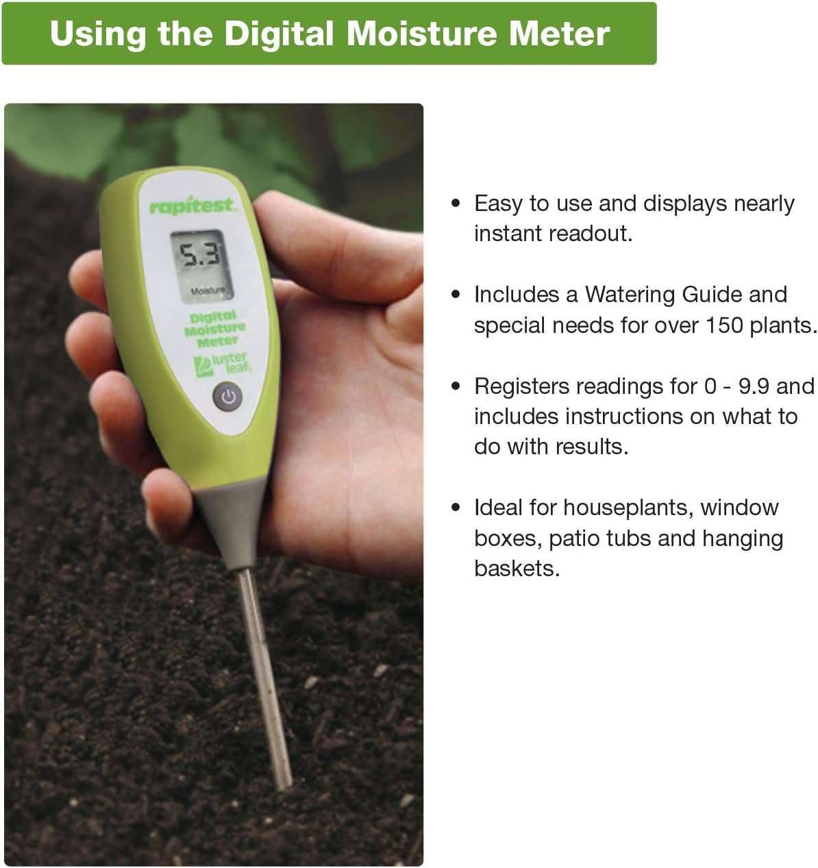 Luster Leaf Rapitest Digital Moisture Meter