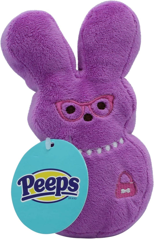 Peeps for Pets Plush Bunny Purple Lady Squeaky Dog Toy - Medium