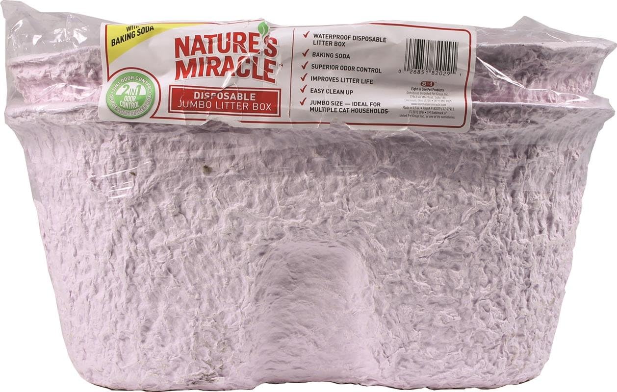 Nature's Miracle Disposable Litter Box, Jumbo, 2-Pack