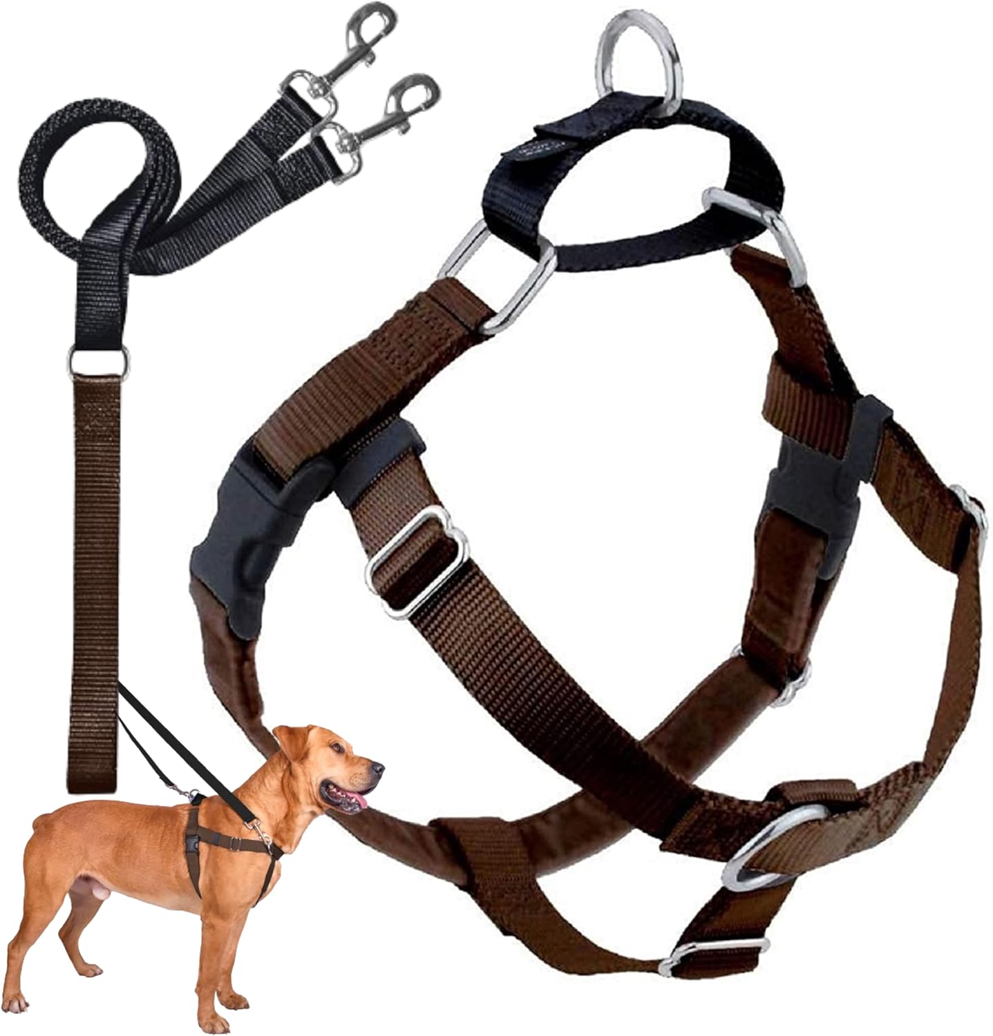 2 Hounds Design Freedom No Pull Dog Harness X-Large Brown