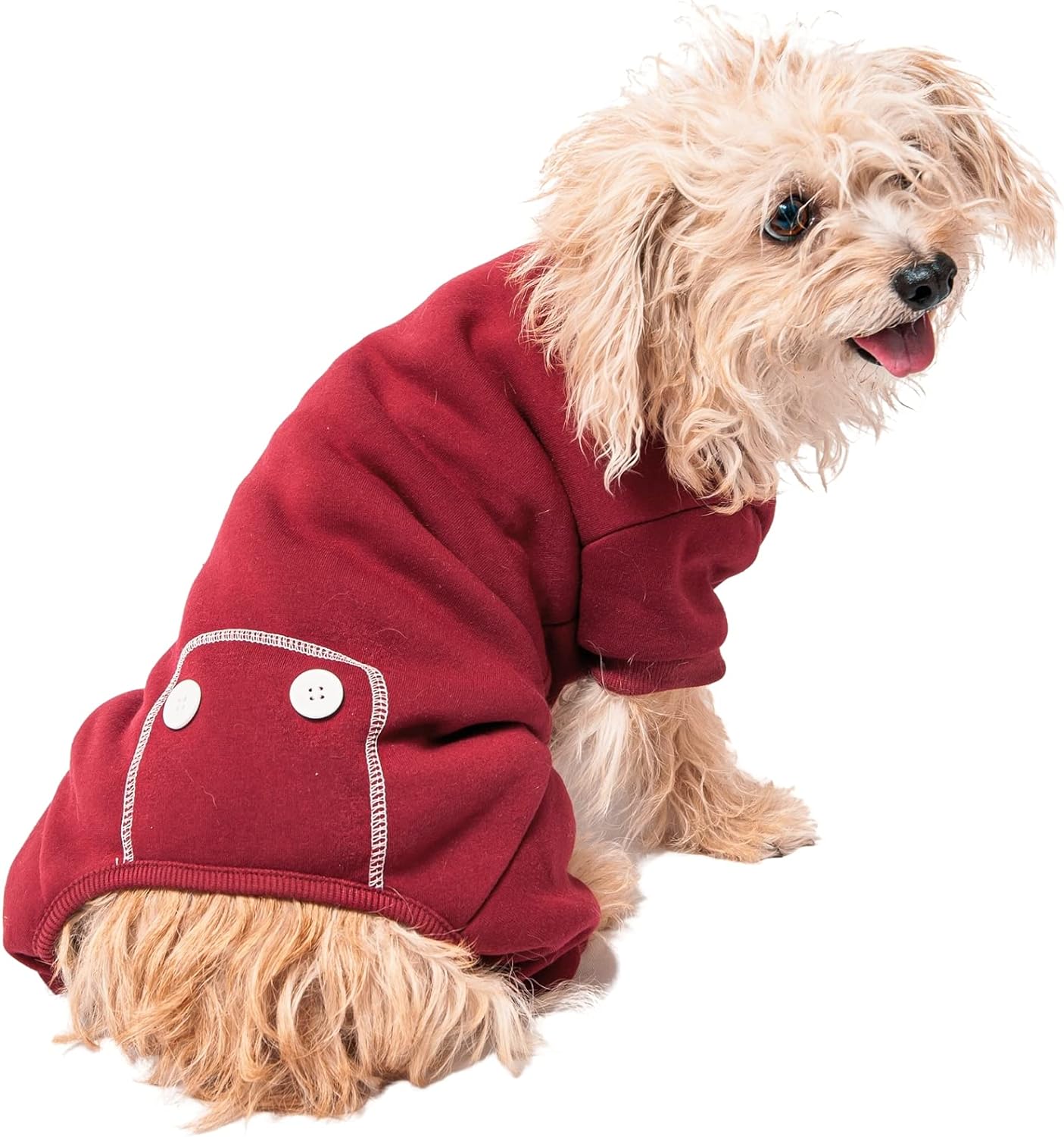 Midlee Burgundy Dog Pajamas (Large)