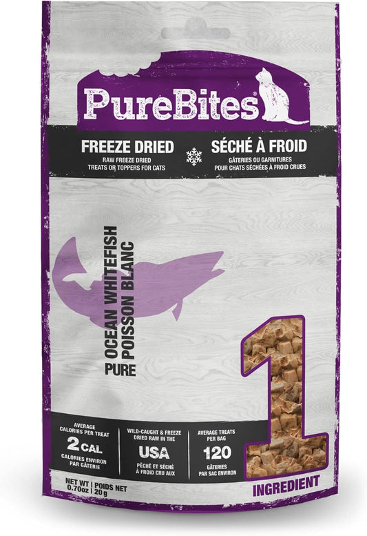 PureBites Freeze Dried Ocean Whitefish for Cat Treats - 0.70oz