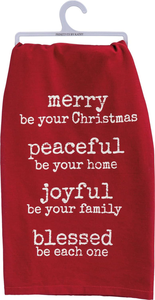 Primitives by Kathy Kitchen Towel - Merry Be Your Christmas