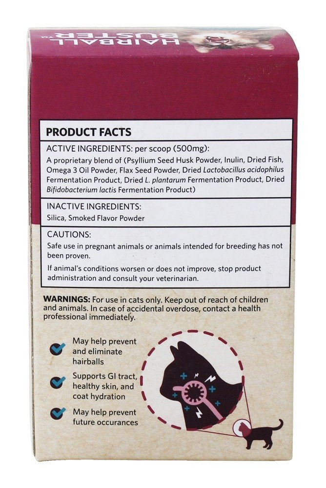 Fidobiotics - Meowbiotics Hairball Buster Powder for Cats with Probiotics 2 Billion CFU Smoked Fish Chowdah Flavor - 30 Serving(s)