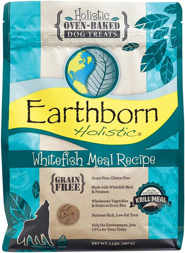 Earthborn Holistic Lamb Meal Recipe Grain-Free Oven Baked Biscuits Dog Treats -14 oz