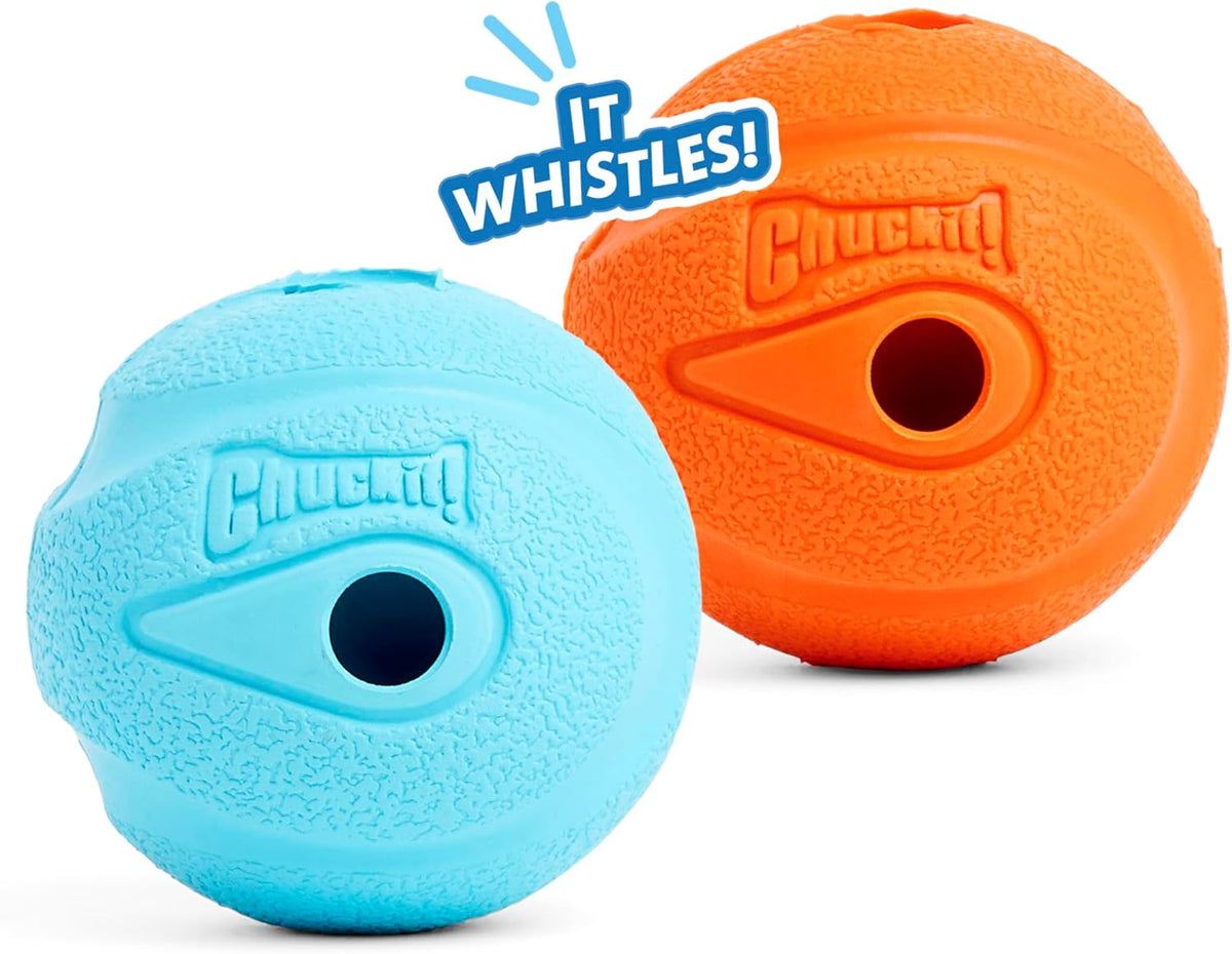 Chuckit! The Whistler Ball Dog Toy, Small (2 Inch Diameter) for Dogs 0-20 lbs