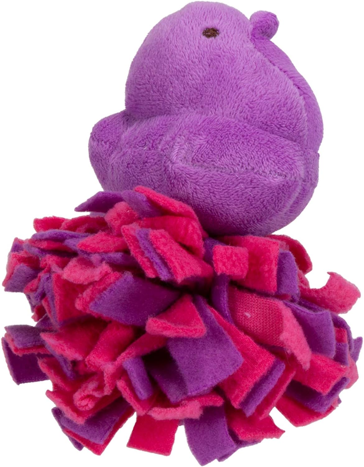 Peeps for Pets Plush Chick Fleece Bottom Squeaker Dog Toy - Pink/Purple