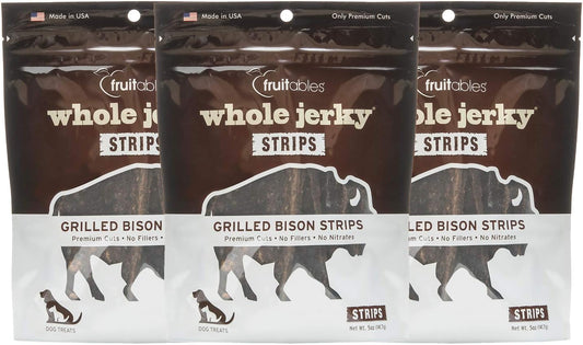 Fruitables Whole Jerky Strips Dog Treats 5 oz, Pack of 3