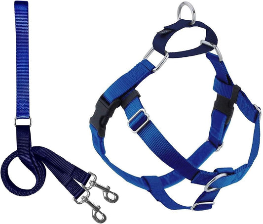 2 Hounds Design Freedom No Pull Dog Harness | Adjustable Gentle Comfortable Control for Easy Dog Walking |for Small Medium and Large Dogs | Made in USA | Leash Included | 1" XL Royal Blue