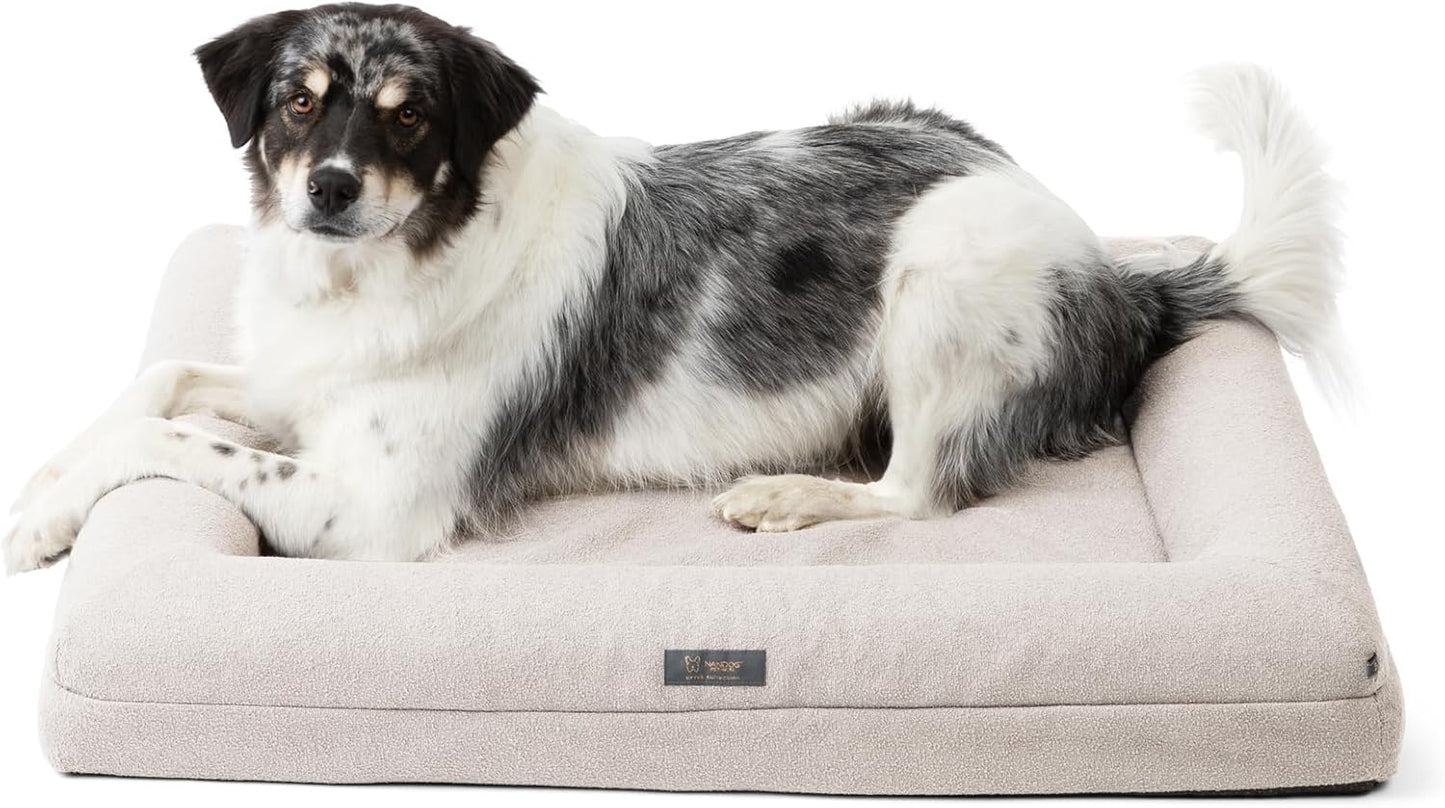 Nandog Pet Gear Memory Foam Orthopedic Ivory Dog Bed - Large