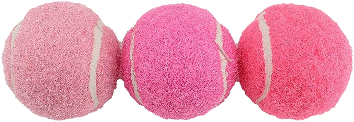 Midlee Mini 1.5" Squeaky Dog Tennis Balls- Pink- Set of 6
