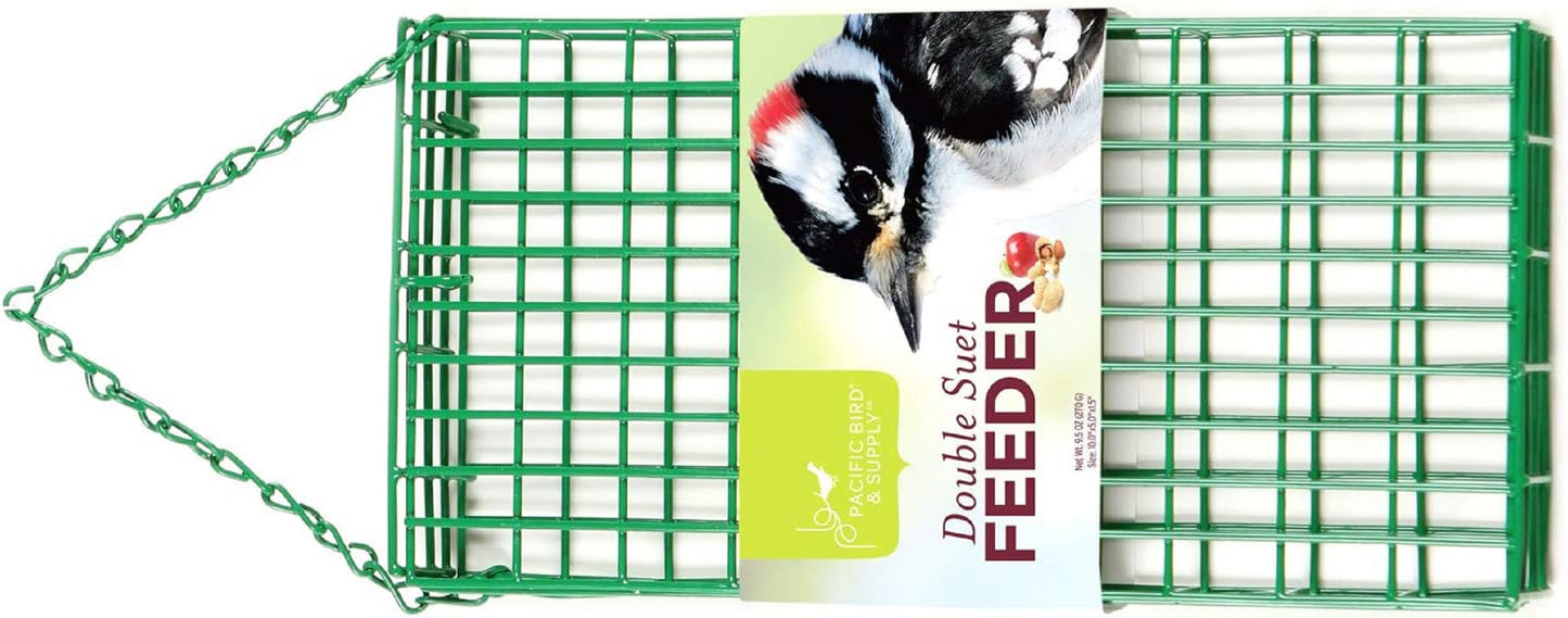Pacific Bird & Supply Co Bird Feeder - Suet Cage Double (Green)