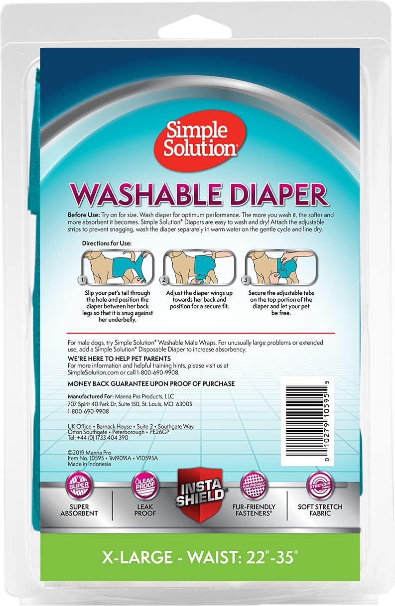 Simple Solution Washable Female Dog Diaper X-Large