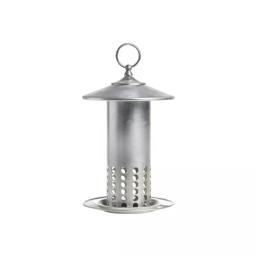 Pacific Bird and Supply Galvanized Silver Mealworm Bird Feeder - 11.25"