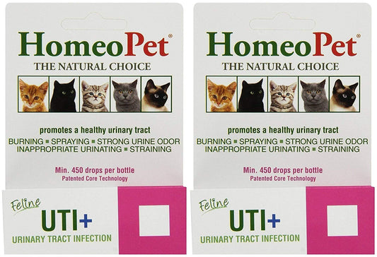 Homeopet UTI Plus Urinary Tract Infection for Cats, 15ml (2 Pack)