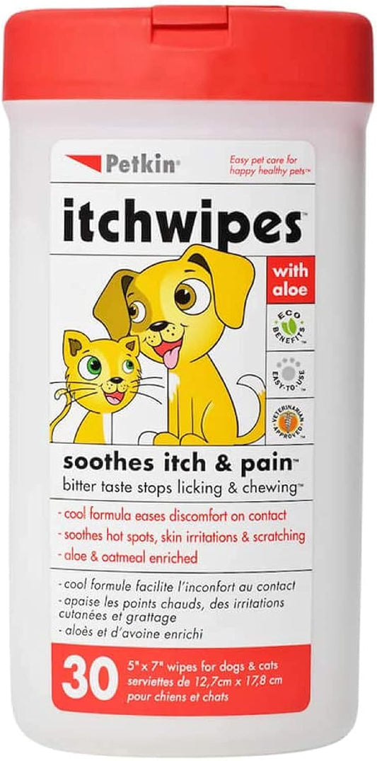 Petkin Itch Wipes 30 count