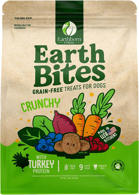 Earthborn Holistic EarthBars Turkey & Pumpkin Grain-Free Crunchy Dog Treats - 2 lbs