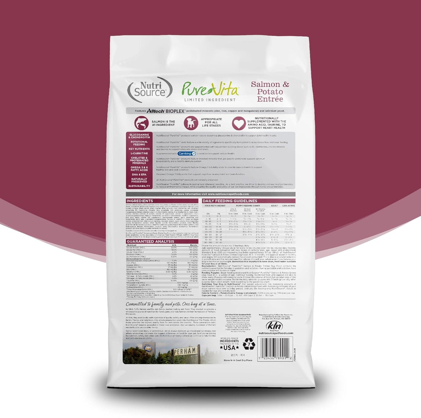 NutriSource PureVita Grain Free Venison & Red Lentils Entree Dry Dog Food - 15 lbs