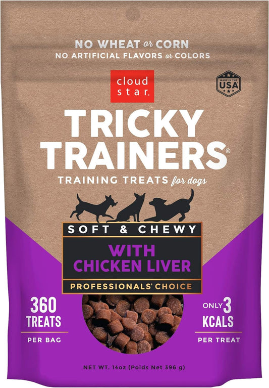 Cloud Star Chewy Tricky Trainers, Liver Flavor, 14-Ounce