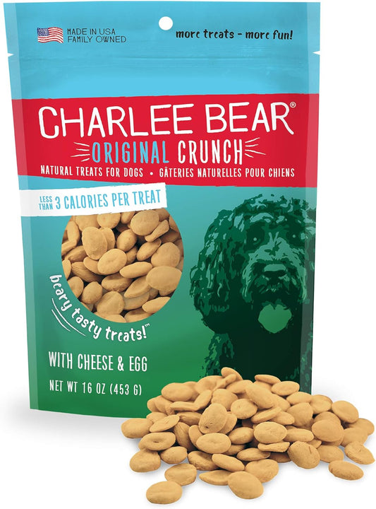 Charlee Bear Original Crunch Cheese and Egg Dog Treats - 16 oz