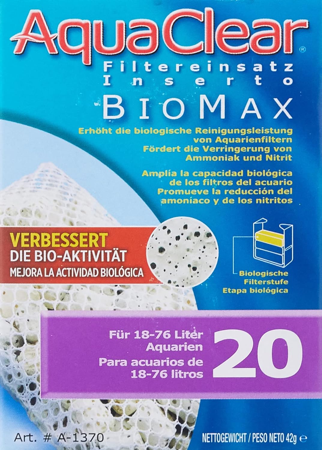 Aquaclear Bio Max Filter Insert (5 - 20 Gallon)