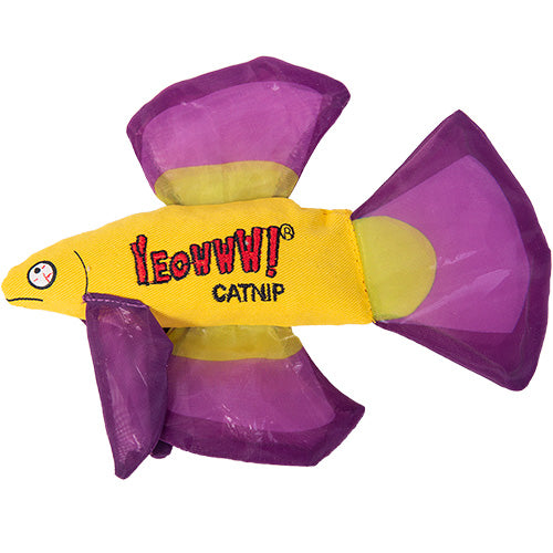 Yeowww! Mo Betta Fish Catnip Filled Cat Toy - Purple