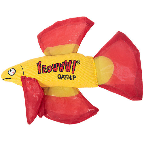 Yeowww! Mo Betta Fish Catnip Filled Cat Toy - Red