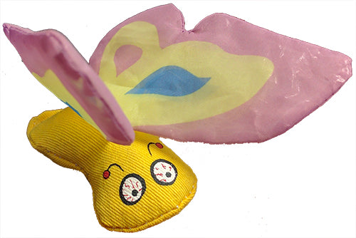 Yeowww! Duckyworld 100% Organic Flower Leaf Catnip Cat Toy Butterflies- Purple