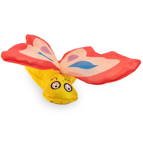 Yeowww! Duckyworld 100% Organic Flower Leaf Catnip Cat Toy Butterflies- Red