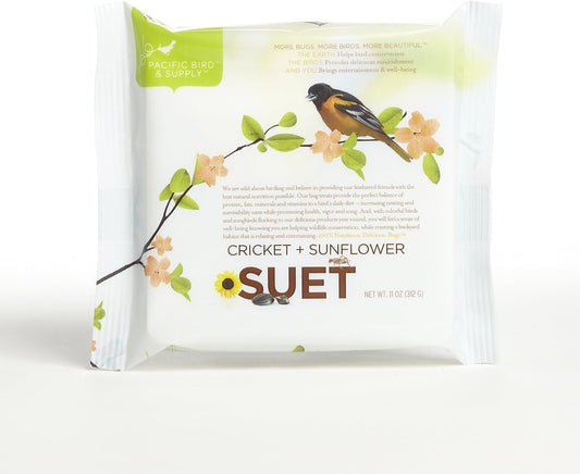 Pacific Bird & Supply Co. Sunflower + Cricket Suet Cake, 11.0oz