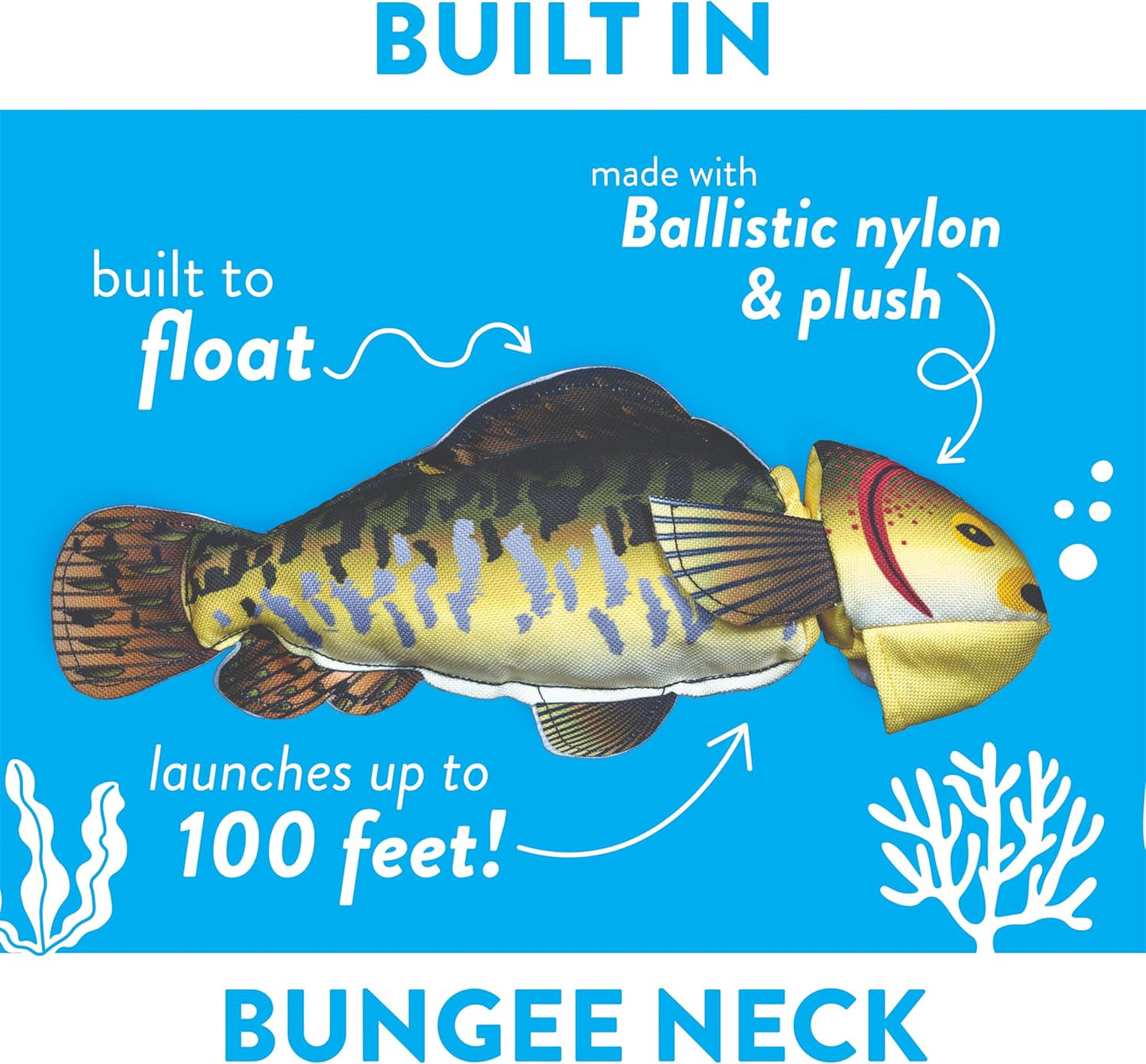 Spunky Pup Fly & Fetch Fish Dog Toy