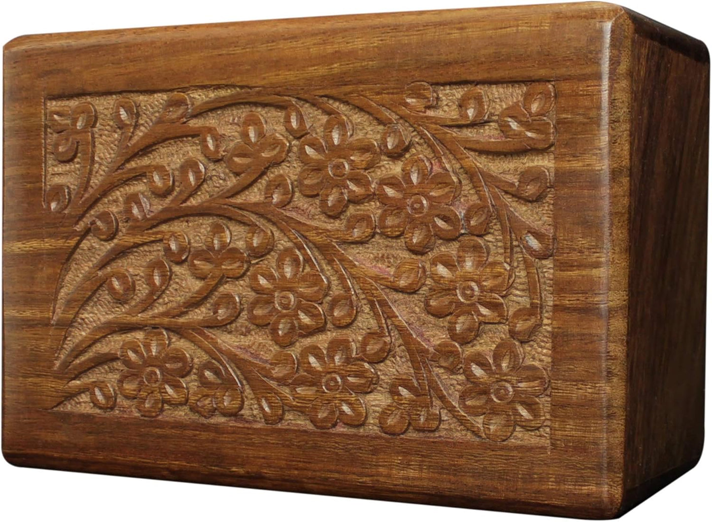 Tree of Life Hand-Carved Rosewood Urn Box - Small